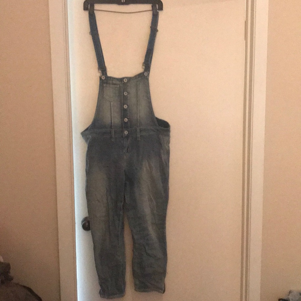 Guess blue jean overalls